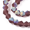 Imitate Austrian Crystal Bicone Frosted Glass Beads Strands LS-EGLA-A039-T6mm-MB05-3
