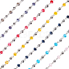 Olycraft Glass Rondelle Beads Chains for Necklaces Bracelets Making AJEW-OC0001-80-1