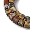 Natural Map Stone Beads Strands X-G-T139-8x8-45B-4