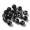 Printed Opaque Acrylic Round Beads LS-ACRP-P001-01B-02-1