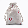 Polycotton(Polyester Cotton) Packing Pouches Drawstring Bags X-ABAG-T006-A18-1