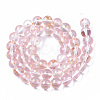 Transparent Spray Painted Glass Bead Strands GLAA-N035-03C-B06-2