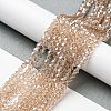 Transparent Electroplate Glass Beads Strands GLAA-F029-4mm-C12-4