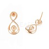 Brass Stud Earring Findings KK-S364-141-4