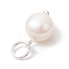Natural Cultured Freshwater Pearl Two Sides Polished Charms PALLOY-JF04036-02-5