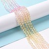 Transparent Glass Beads Strands X-GLAA-E036-07B-3