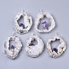 Natural Druzy Agate Big Pendants G-R458-05A-1