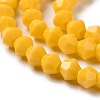 Opaque Solid Color Imitation Jade Glass Beads Strands GLAA-F029-P4mm-04-3