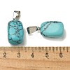 Synthetic Turquoise Pendants G-Z067-03P-03-3