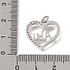 Brass Micro Pave Clear Cubic Zirconia Pendants CU-CBAEEA8-09B-P-3