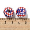 Printed Wood European Beads WOOD-G022-07C-3