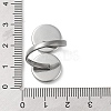 304 Stainless Steel Open Cuff Ring Findings STAS-E124-05D-P-4