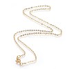Brass Cable Chain Necklaces X-SW028-G-NF-2