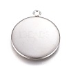 Non-Tarnish 304 Stainless Steel Pendant Cabochon Settings STAS-G127-13-22mm-P-2