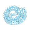 Dyed Crackle Imitation Jade Glass Beads Strands EGLA-Q131-02C-02-2