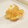 Luxurious Iron Flower Open Cuff Ring for Women's Party Dressing SW9832-4