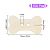 150Pcs 2-Hole Wooden Button BUTT-GO0002-05-2