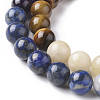 7 Chakra Theme Natural Red Rainbow Jasper & Yellow Aventurine & Tiger Eye & Green Aventurine & Blue Spot Stone & Lapis Lazuli & Amethyst Beads Strands G-F668-23-10mm-3
