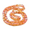 AB Color Plated Transparent Glass Beads Strands EGLA-P051-06A-A04-4