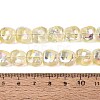 Electroplate Transparent Glass Beads Strands EGLA-N057-02A-03-4
