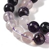 Natural Purple Fluorite Beads Strands G-P530-B08-03-4