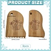 3Pcs Bamboo Surfboard Wax Comb DIY-FG0006-74-2