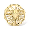 Rack Plating Brass Cuff Finger Rings for Women RJEW-C114-18A-G-2