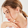 4Pcs 3 Style Plastic Imitation Pearl Cuff Earrings with Crystal Rhinestone EJEW-FI0001-30-5