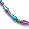 Electroplate Non-Magnetic Synthetic Hematite Beaded Necklaces NJEW-J058-03-2