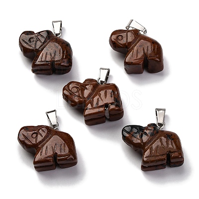 Natural Mahogany Obsidian Pendants G-B127-05P-05-1