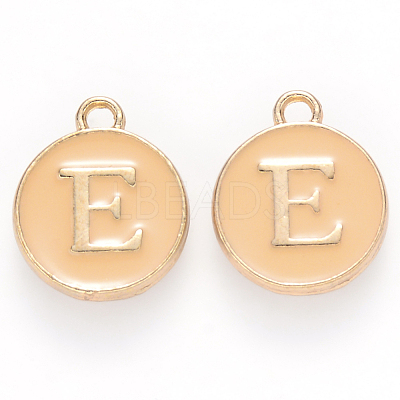 Golden Plated Alloy Enamel Charms ENAM-S118-06E-1