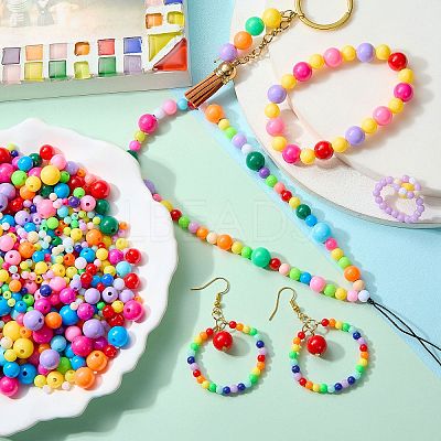 1000Pcs Opaque Acrylic Beads OACR-SZ0001-59-1