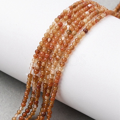 Natural Agate Beads Strands G-Z116-A06-2mm-1