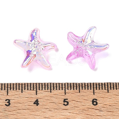 Ocean Theme Electroplate Transparent Glass Beads GL-CBA9C2A-01C-1
