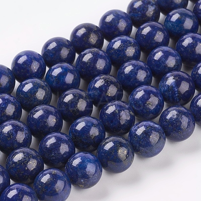 Natural Lapis Lazuli Beads Strands X-G-G087-10mm-1