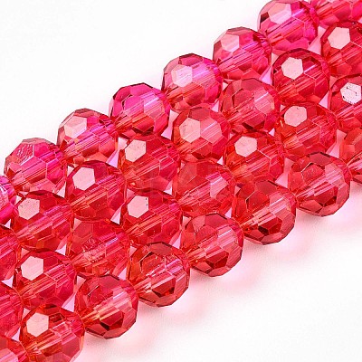 Baking Paint Transparent Glass Beads X1-DGLA-A035-T8mm-A02-1