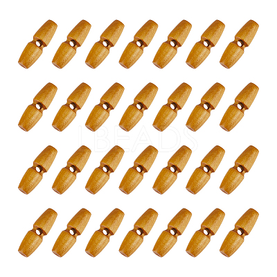50Pcs 1-Hole Wood Buttons BUTT-UN0001-27B-1