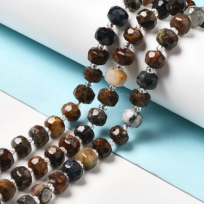Natural Pietersite Beads Strands G-G980-01-1