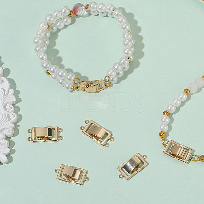 6Pcs 2 Style Brass Watch Band Clasps KK-SC0006-73-1