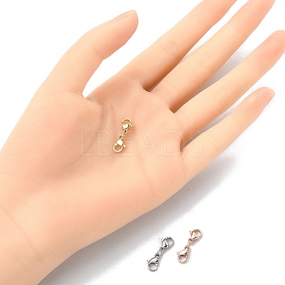 3Pcs 3 Colors 304 Stainless Steel Double Lobster Claw Clasps STAS-YW0001-52B-1