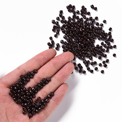 Baking Paint Glass Seed Beads SEED-US0003-4mm-K18-1