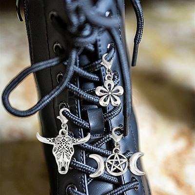 24Pcs 12 Styles Alloy Shoes Charms HJEW-DR00099-1