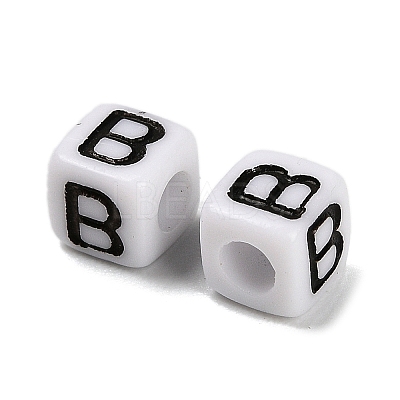 Opaque Acrylic Beads OACR-S076-01B-1