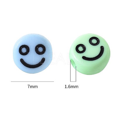 Opaque Acrylic Beads MACR-YW0001-22E-1