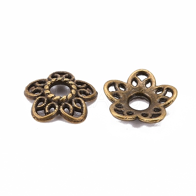 Tibetan Style Alloy Bead Caps LS-K0P34071-1