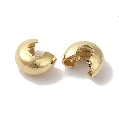 Brass Crimp Bead Cover X-KK-K383-07C-G-1