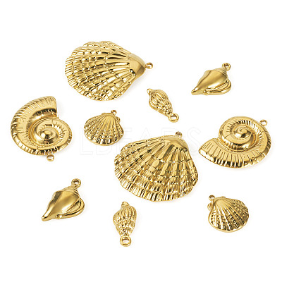 10Pcs 5 Styles 304 Stainless Steel Pendants STAS-TA0003-11-1