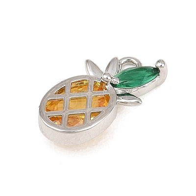 Brass Pave Colorful Cubic Zirconia Pendants CU-CBAFB7D-03B-P-1