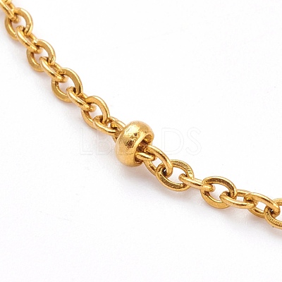 304 Stainless Steel Satellite Chain Anklets AJEW-AN00393-1