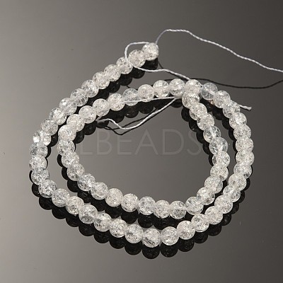 Synthetic Crackle Quartz Round Beads Strands X-G-O030-8mm-17-1